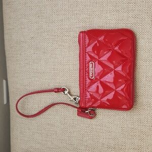 Coach wristlet red